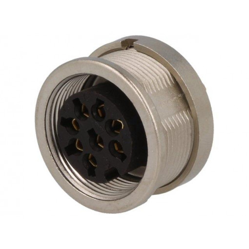 KFV 81; Connector: M16; socket; female; soldering; PIN: 8; 5A; 60V; IP40; LUMBERG