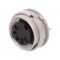 KGV 50; Connector: M16; socket; female; soldering; PIN: 5; 5A; 60V; IP40; LUMBERG