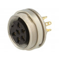 KGV 60; Connector: M16; socket; female; soldering; PIN: 6; 5A; 250V; IP40; LUMBERG