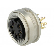 KGV 71; Connector: M16; socket; female; soldering; PIN: 7; 5A; 60V; IP40; LUMBERG