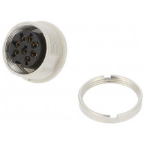 KGV 81; Connector: M16; socket; female; soldering; PIN: 8; 5A; 60V; IP40; LUMBERG