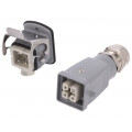 1802470000 HDC-KIT-HA 03.300 M; Connector: HDC; male + female; plug + socket; HA; PIN: 4; 3+PE; M20; WEIDMÜLLER