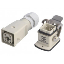 1802430000 HDC-KIT-HA 04.401 M; Connector: HDC; male + female; plug + socket; HA; PIN: 5; 4+PE; M20; WEIDMÜLLER