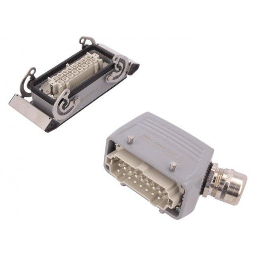1027640000 HDC KIT HE-P 16.120; Connector: HDC; male + female; plug + socket; HE; PIN: 16; 16+PE; WEIDMÜLLER