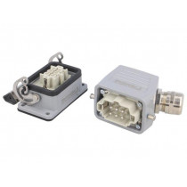 1712460000 HDC-KIT-HE 06.100; Connector: HDC; male + female; plug + socket; HE; PIN: 6; 6+PE; PG16; WEIDMÜLLER