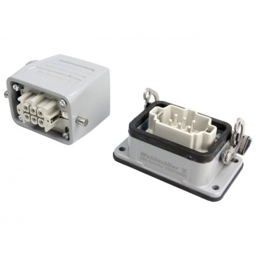1802730000 HDC KIT HE 06.100 M; Connector: HDC; male + female; plug + socket; HE; PIN: 6; 6+PE; M20; WEIDMÜLLER