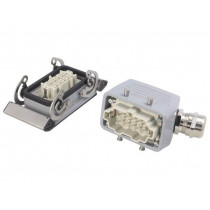 1712510000 HDC-KIT-HE 10.110; Connector: HDC; male + female; plug + socket; HE; PIN: 10; 10+PE; WEIDMÜLLER