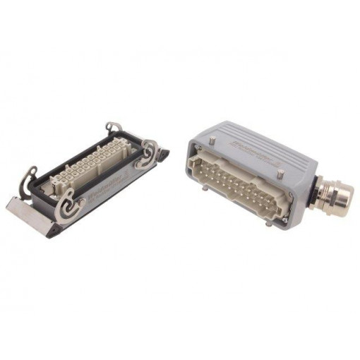 1712530000 HDC-KIT-HE 24.130; Connector: HDC; male + female; plug + socket; HE; PIN: 24; 24+PE; WEIDMÜLLER