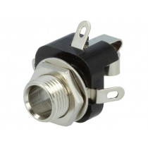 KLB 3; Socket; Jack 6,3mm; female; stereo; ways: 3; straight; soldering; LUMBERG