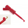 KLEPS2-BU RT; Clip-on probe; hook type; 6A; 60VDC; red; Grip capac: max.2mm; 2mm; HIRSCHMANN T&M