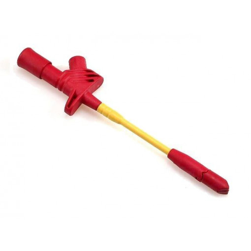 KLEPS2700RT; Clip-on probe; with puncturing point; 10A; 60VDC; red; 4mm; 30VAC; HIRSCHMANN T&M