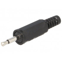 KLS 10 SCHWARZ; Plug; Jack 2,5mm; male; mono; with strain relief; ways: 2; straight; LUMBERG