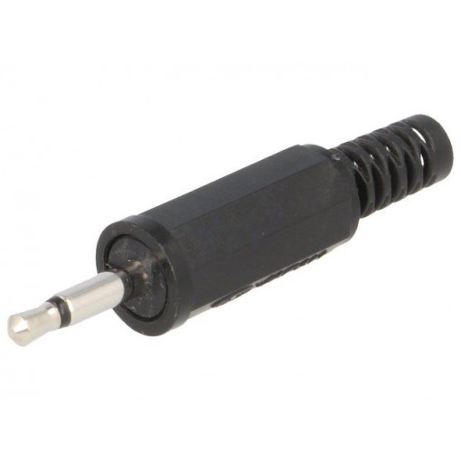 KLS 10 SCHWARZ; Plug; Jack 2,5mm; male; mono; with strain relief; ways: 2; straight; LUMBERG