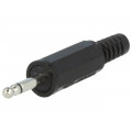 KLS 1 SCHWARZ; Plug; Jack 2,5mm; male; mono; with strain relief; ways: 2; straight; LUMBERG