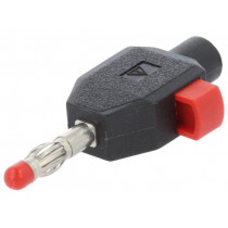 22.3006-21; Plug; 4mm banana; 10A; 60V; black; insulated; 2.5mm2; STÄUBLI