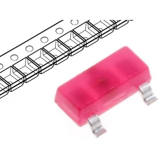 KM-23LID-F; LED; SMD; SOT23; red; 1.25mcd; 3x1.3x1.05mm; 140°; 2÷2.5V; 2mA; KINGBRIGHT ELECTRONIC