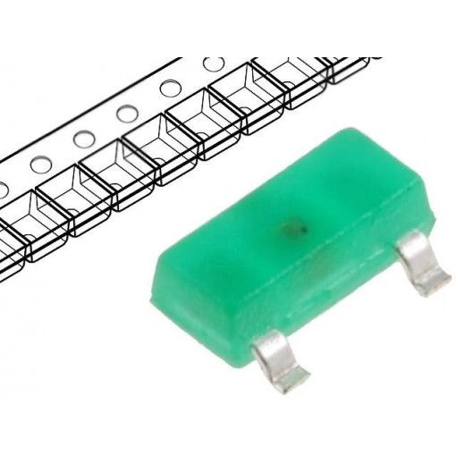 KM-23SGD-F; LED; SMD; SOT23; green; 2.6÷8mcd; 3x1.3x1.05mm; 140°; 2.2÷2.5V; 20mA; KINGBRIGHT ELECTRONIC