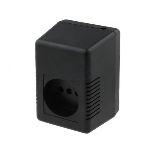KM-49D BK; Enclosure: for power supplies; vented; X: 65.5mm; Y: 92mm; Z: 57mm; MASZCZYK