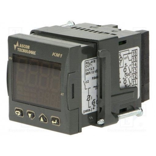 KM1-HCRR-D; Module: regulator; temperature; SPST-NO; OUT 2: SPST-NO; on panel; ASCON TECNOLOGIC KM1-HCRR-D; Module: regulator; temperature; SPST-NO; OUT 2: SPST-NO; on panel; ASCON TECNOLOGIC