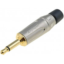 KM2P-AU; Plug; Jack 3,5mm; male; mono; straight; for cable; soldering; AMPHENOL