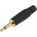 KM2PB-AU; Plug; Jack 3,5mm; male; mono; straight; for cable; soldering; black; AMPHENOL