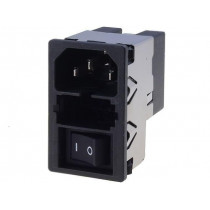 KMF1.1111.11; Connector: AC supply; socket; male; 1A; 250VAC; IEC 60320; 11mH; SCHURTER