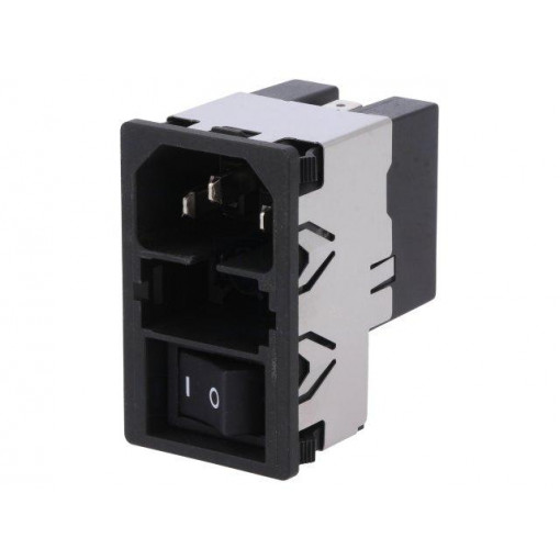 KMF1.1221.11; Connector: AC supply; socket; male; 2A; 250VAC; IEC 60320; 4mH; SCHURTER