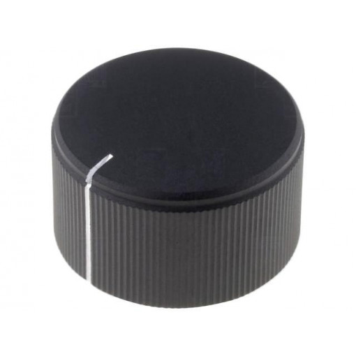 FC7253; Knob; with pointer; aluminium,plastic; Øshaft: 6mm; Ø25x15mm; CLIFF