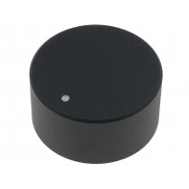 FC7233; Knob; with pointer; aluminium,thermoplastic; Øshaft: 6mm; black; CLIFF