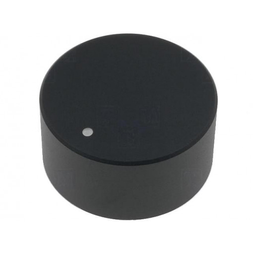 FC7233; Knob; with pointer; aluminium,thermoplastic; Øshaft: 6mm; black; CLIFF