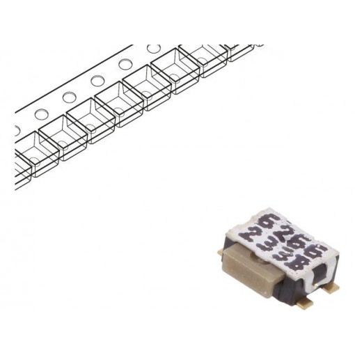 Y28B23312FP; Microswitch TACT; SPST-NO; Pos: 2; 0.05A/32VDC; SMT; none; 3N; IP40; C&K
