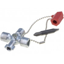 00 11 02; Key; for control cabinets; 44mm; KNIPEX 00 11 02; Key; for control cabinets; 44mm; KNIPEX