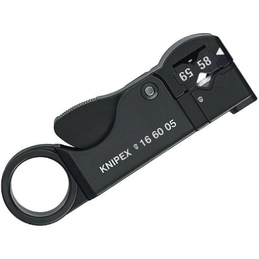 16 60 05 SB; Stripping tool; Wire: coaxial; Length: 105mm; KNIPEX
