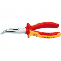 25 26 160; Pliers; insulated,curved,half-rounded nose; 160mm; 1kVAC; KNIPEX