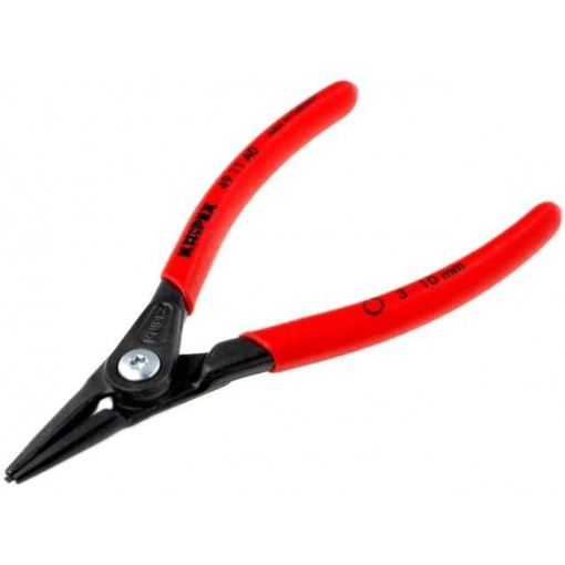 49 11 A0; Pliers; for circlip; external; 3÷10mm; Pliers len: 140mm; straight; KNIPEX