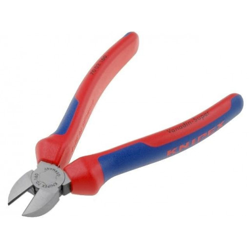 70 02 160; Pliers; side,cutting; ergonomic two-component handles; KNIPEX