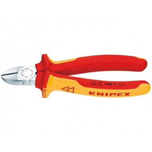 70 06 140; Pliers; insulated,side,cutting; chrome-vanadium steel; 140mm; KNIPEX