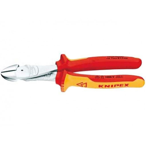 74 06 180; Pliers; insulated,side,cutting; 180mm; chrome vanadium steel; KNIPEX