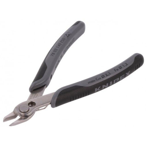 78 03 140 ESD; Pliers; side,cutting,precision; ESD; Pliers len: 140mm; KNIPEX
