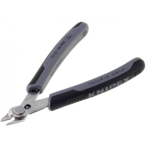 78 03 125 ESD; Pliers; side,cutting,precision; ESD; Pliers len: 125mm; KNIPEX