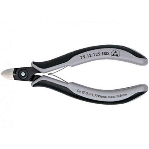 79 121 25 ESD; Pliers; side,cutting,precision,with small chamfer; ESD; KNIPEX