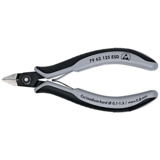 79 62 125 ESD; Pliers; side,cutting,with small chamfer; ESD; KNIPEX
