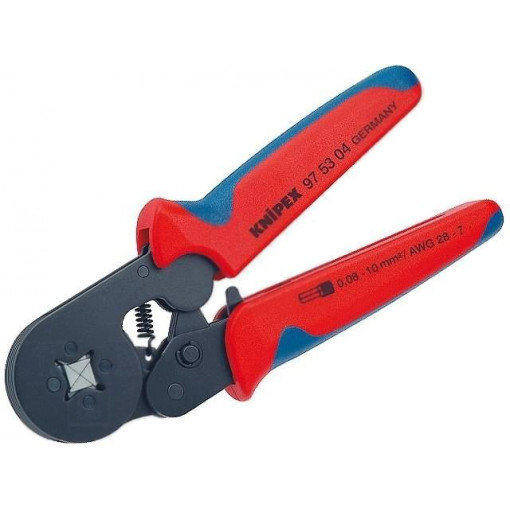97 53 04; Tool: for crimping; insulated solder sleeves; 0,08÷10mm2,16mm2; KNIPEX