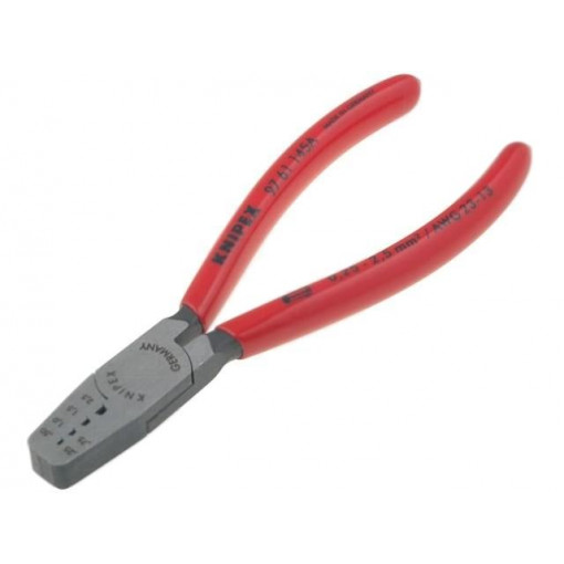 97 61 145 A; Tool: for crimping; insulated solder sleeves; 0,25÷2,5mm2; KNIPEX