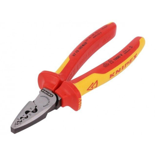 97 78 180; Tool: for crimping; non-insulated solder sleeves; 0.25÷16mm2; KNIPEX
