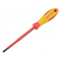 98 20 55; Screwdriver; insulated; slot; 5,5x1,0mm; Blade length: 125mm; KNIPEX