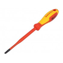 98 20 55 SL; Screwdriver; insulated; slot; 5,5x1,0mm; Blade length: 125mm; KNIPEX