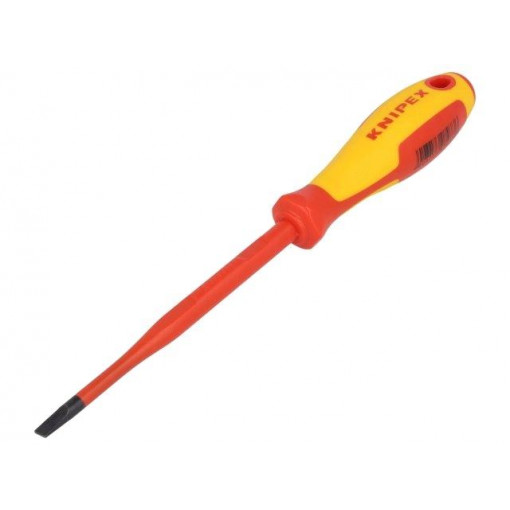 98 20 55 SL; Screwdriver; insulated; slot; 5,5x1,0mm; Blade length: 125mm; KNIPEX