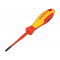 98 25 01 SL; Screwdriver; insulated; Pozidriv®; PZ1; Blade length: 80mm; 1kVAC; KNIPEX