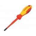 98 25 02 SL; Screwdriver; insulated; Pozidriv®; PZ2; Blade length: 100mm; 1kVAC; KNIPEX
